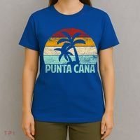 Punta Cana Vintage 70s 80s Retro Vacation Dominican Republic Funny Gift T-Shirt thumb 4