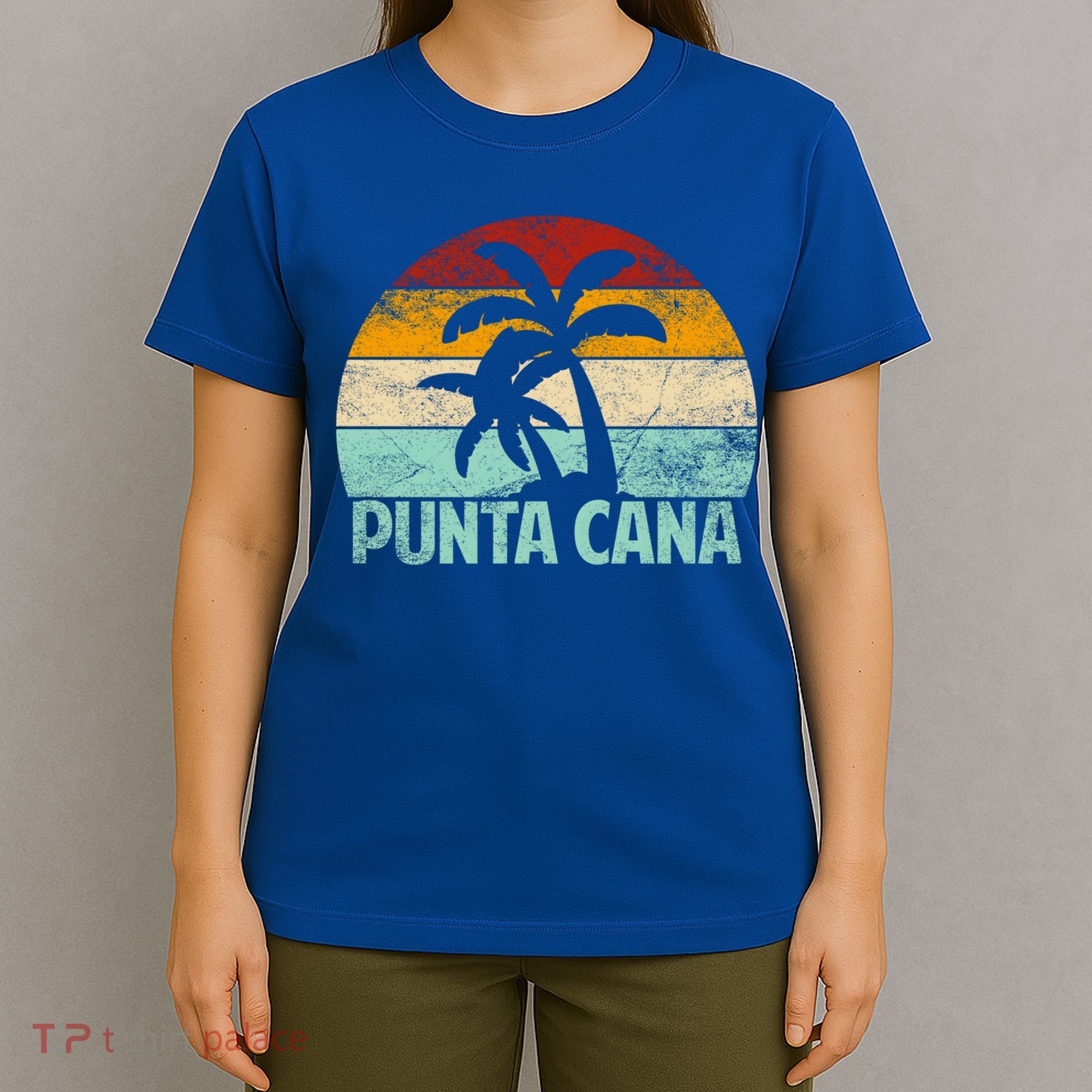 Punta Cana Vintage 70s 80s Retro Vacation Dominican Republic Funny Gift T-Shirt