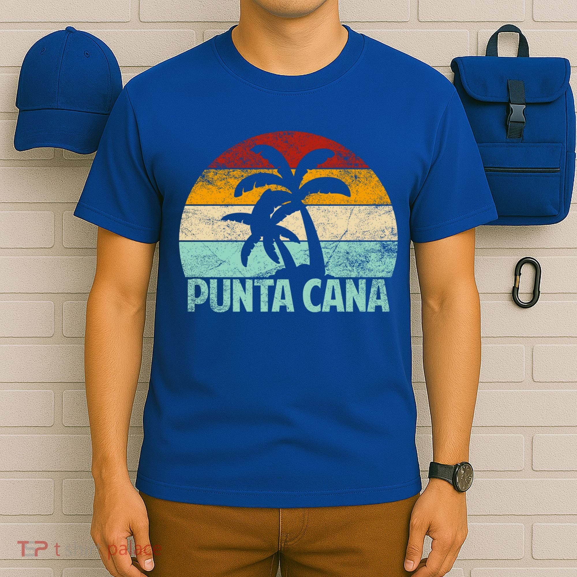 Punta Cana Vintage 70s 80s Retro Vacation Dominican Republic Funny Gift T-Shirt