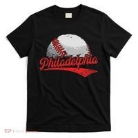 Philadelphia Cityscape vintage Baseball Lover T-Shirt thumb 0