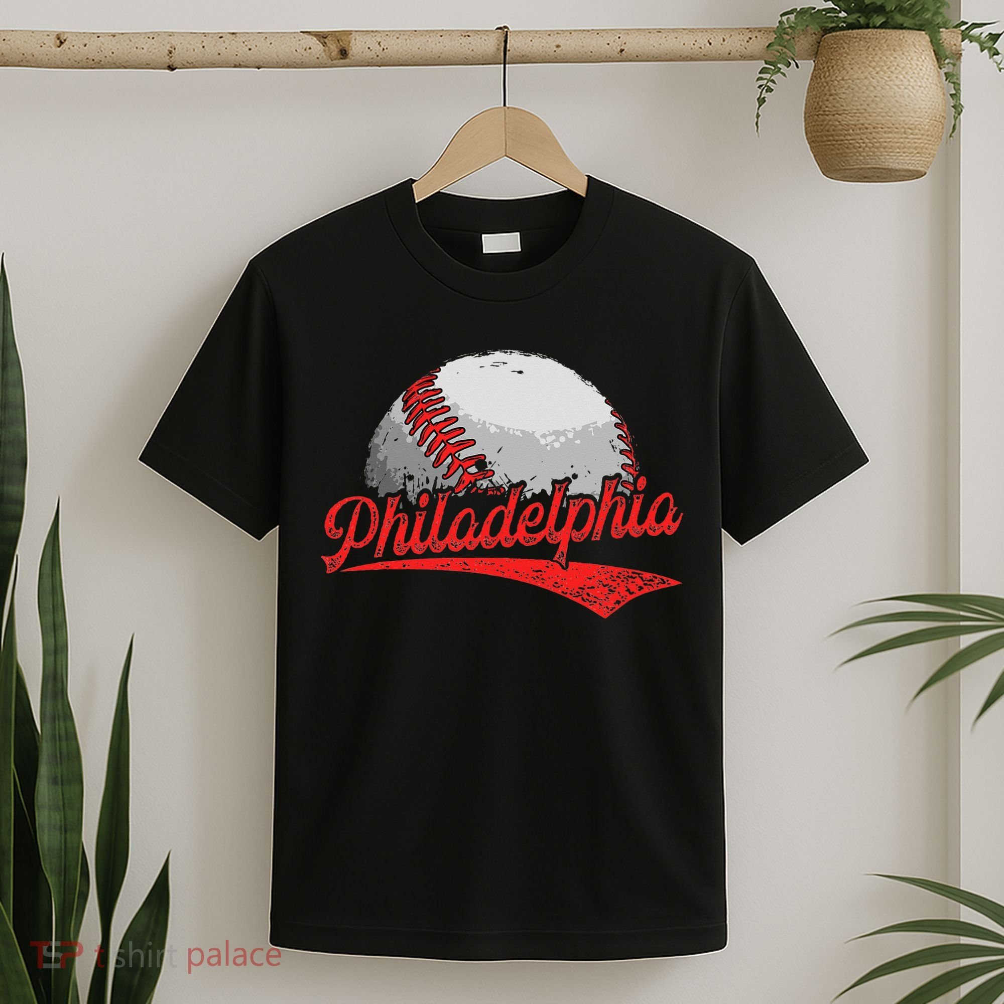 Philadelphia Cityscape vintage Baseball Lover T-Shirt