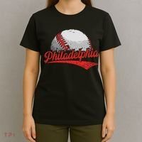 Philadelphia Cityscape vintage Baseball Lover T-Shirt thumb 4