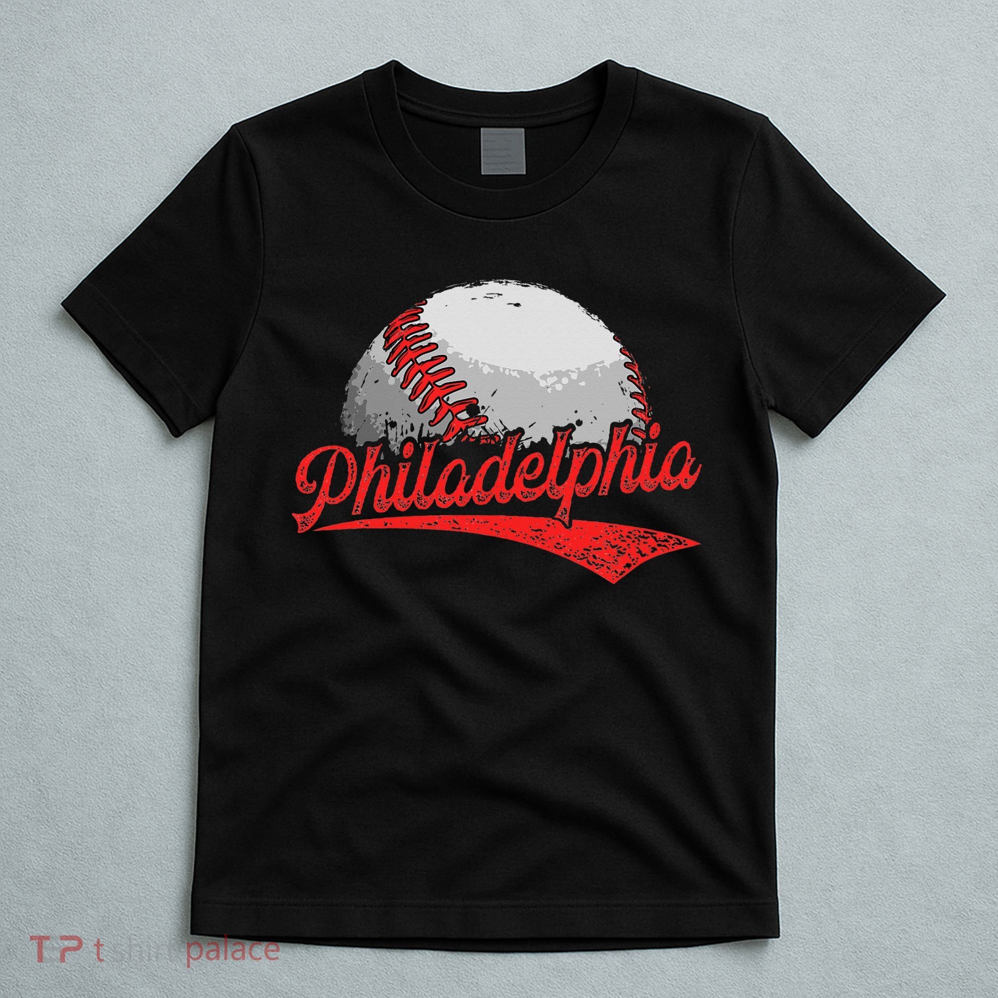 Philadelphia Cityscape vintage Baseball Lover T-Shirt