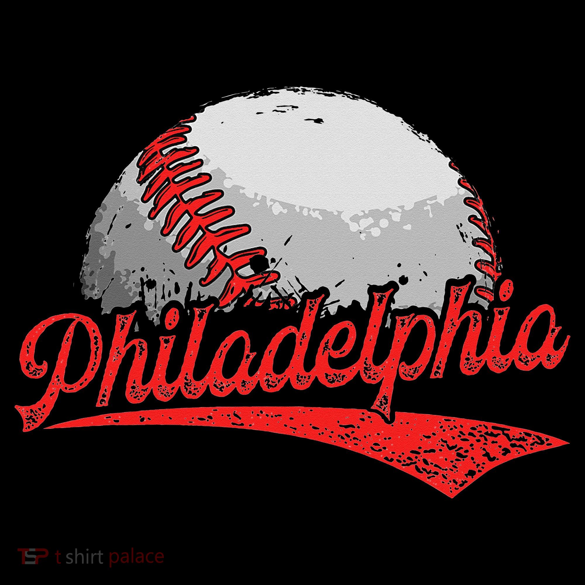 Philadelphia Cityscape vintage Baseball Lover T-Shirt