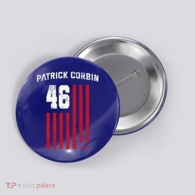 Patrick Corbin Vintage Flag Washington Dc Patriotic Baseball Funny Gift Button
