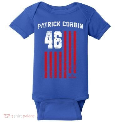 Patrick Corbin Vintage Flag Washington Dc Patriotic Baseball Funny Gift Baby Bodysuit