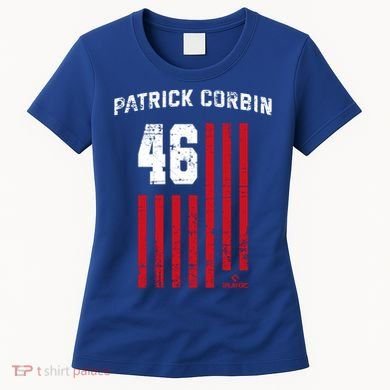 Patrick Corbin Vintage Flag Washington Dc Patriotic Baseball Funny Gift Women's T-Shirt