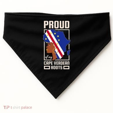 Proud Cape Verdean Roots Black History Month Cape Verde USA-Made Doggie Bandana
