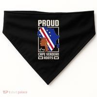 Proud Cape Verdean Roots Black History Month Cape Verde USA-Made Doggie Bandana thumb 0