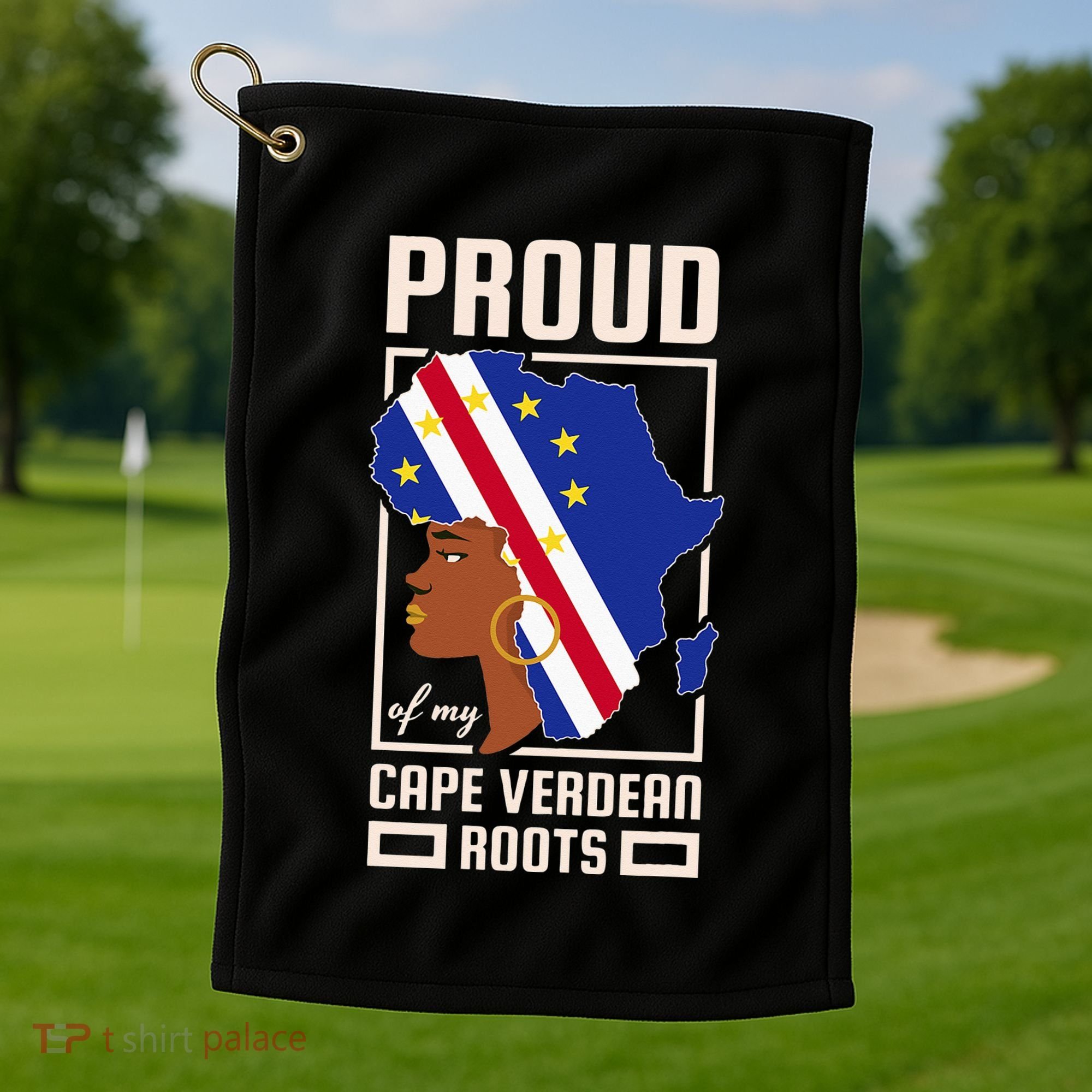 Proud Cape Verdean Roots Black History Month Cape Verde Golf Towel