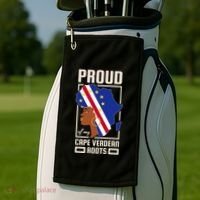 Proud Cape Verdean Roots Black History Month Cape Verde Golf Towel thumb 2