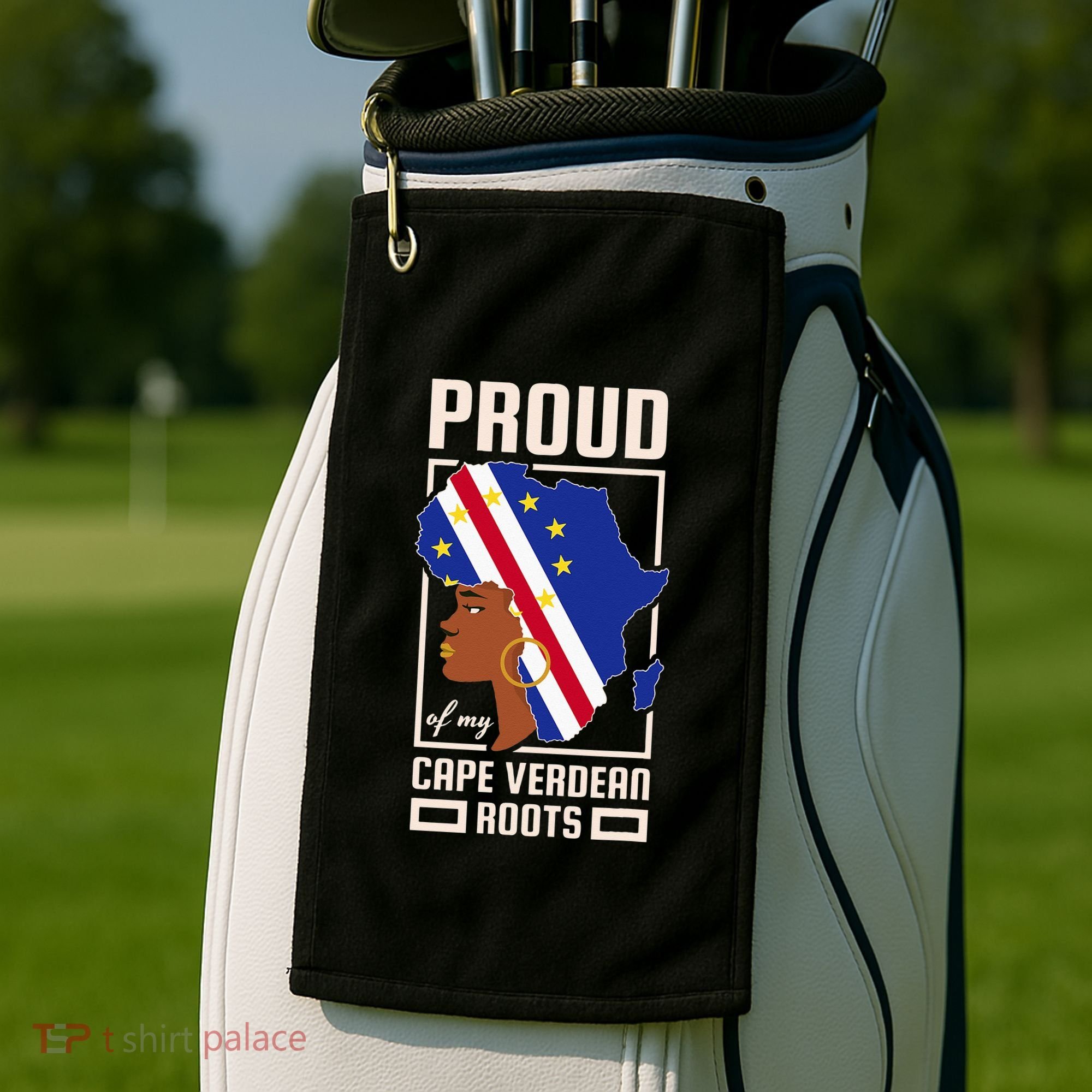 Proud Cape Verdean Roots Black History Month Cape Verde Golf Towel