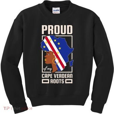 Proud Cape Verdean Roots Black History Month Cape Verde Kids Sweatshirt