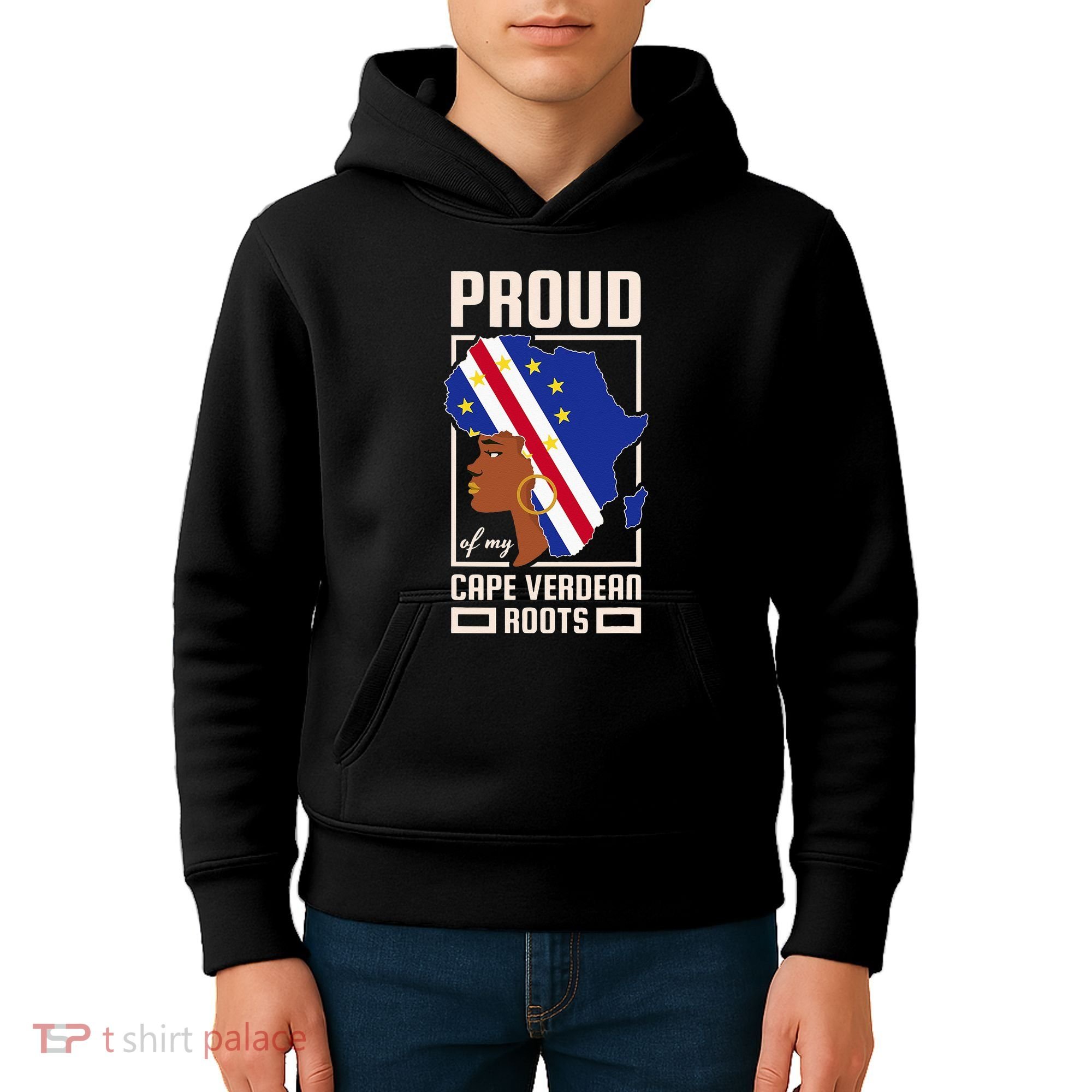 Proud Cape Verdean Roots Black History Month Cape Verde Kids Hoodie