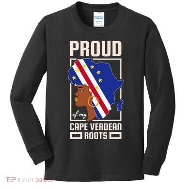 Proud Cape Verdean Roots Black History Month Cape Verde Kids Long Sleeve Shirt