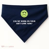 Pickleball Can We Work On Your Soft Game Now USA-Made Doggie Bandana thumb 0