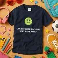 Pickleball Can We Work On Your Soft Game Now Kids T-Shirt thumb 3