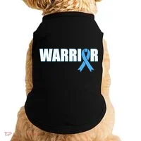 Prostate Cancer Warrior Light Blue Ribbon Doggie Tank thumb 0