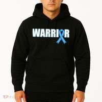 Prostate Cancer Warrior Light Blue Ribbon Hoodie thumb 2