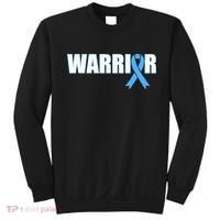 Prostate Cancer Warrior Light Blue Ribbon Sweatshirt thumb 0