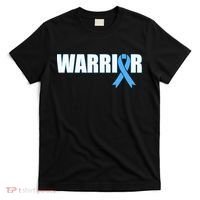 Prostate Cancer Warrior Light Blue Ribbon T-Shirt thumb 0