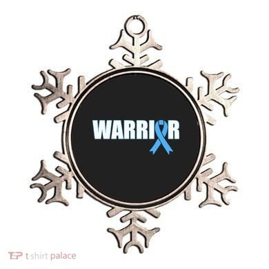 Prostate Cancer Warrior Light Blue Ribbon Ornament