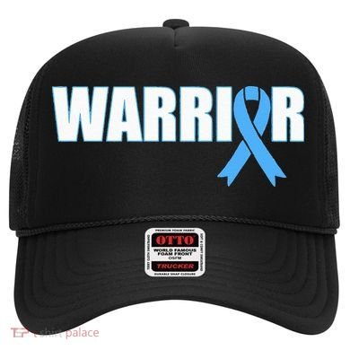 Prostate Cancer Warrior Light Blue Ribbon Hat