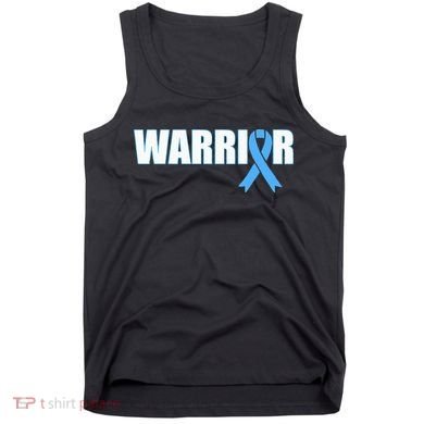 Prostate Cancer Warrior Light Blue Ribbon Tank Top