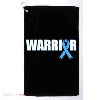 Prostate Cancer Warrior Light Blue Ribbon Golf Towel