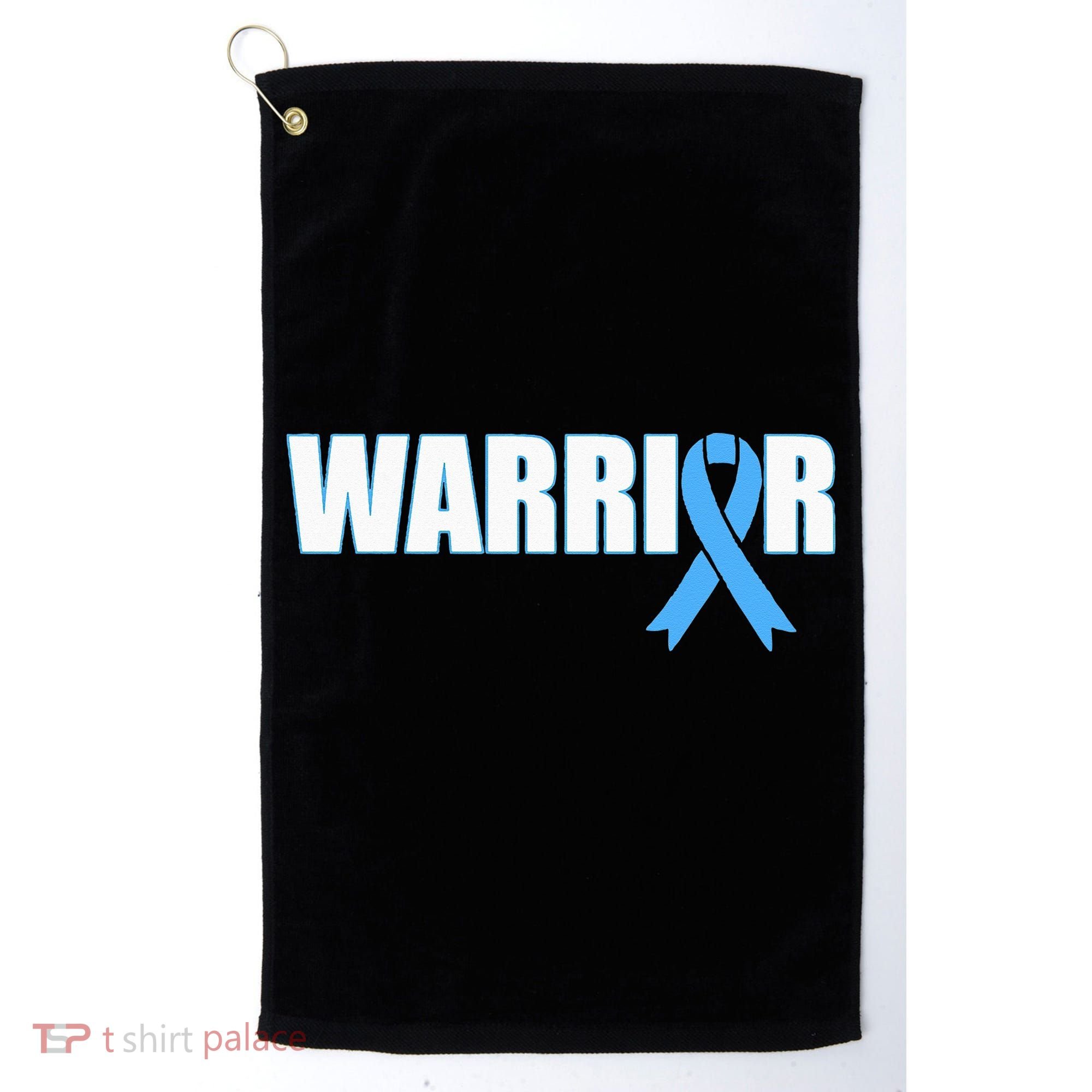 Prostate Cancer Warrior Light Blue Ribbon Golf Towel