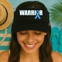 Prostate Cancer Warrior Light Blue Ribbon Visor thumb 2