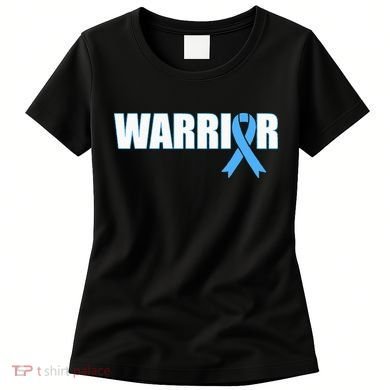 Prostate Cancer Warrior Light Blue Ribbon Women's T-Shirt