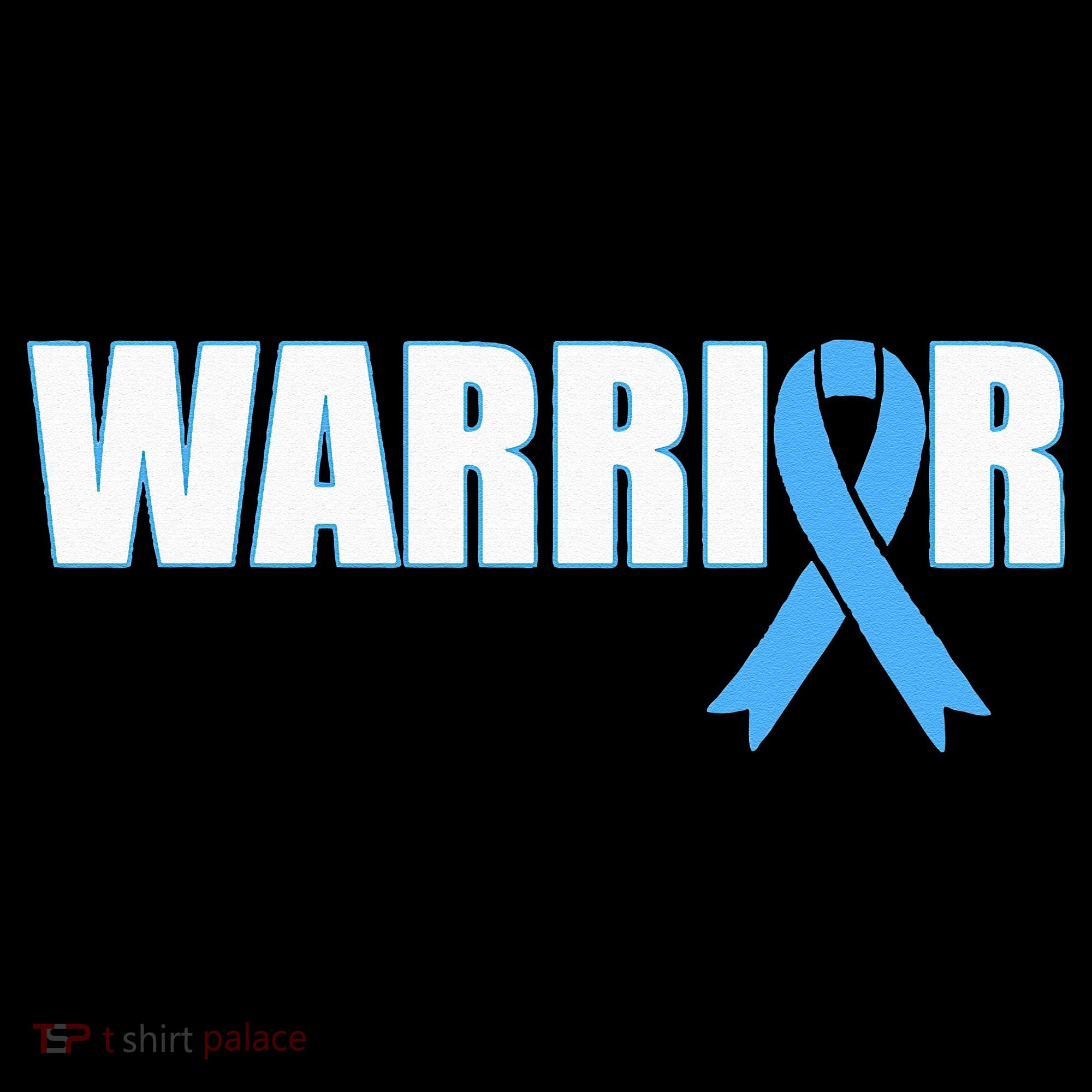 Prostate Cancer Warrior Light Blue Ribbon Women's T-Shirt