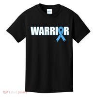 Prostate Cancer Warrior Light Blue Ribbon Kids T-Shirt thumb 0