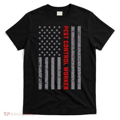 Pest Control Worker Vintage Us Flag For Dad T-Shirt