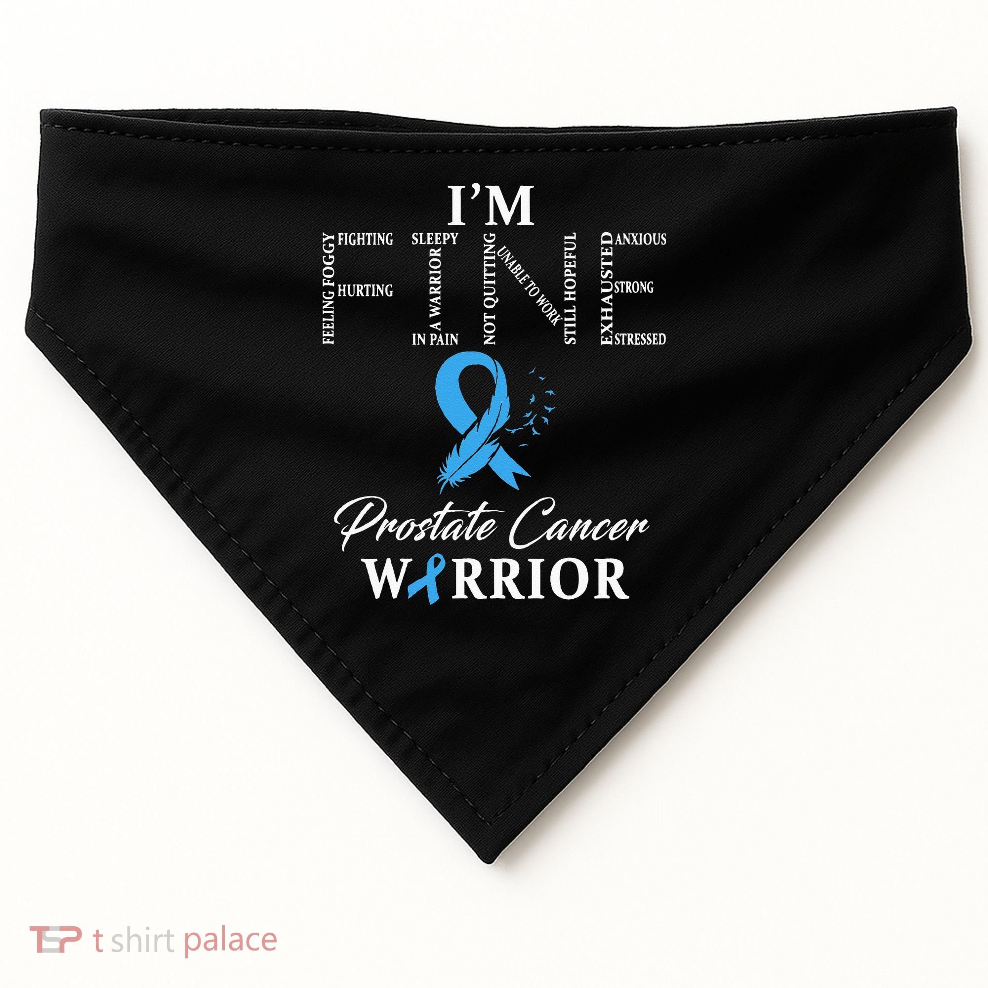 Prostate Cancer Warrior Im Fine USA-Made Doggie Bandana