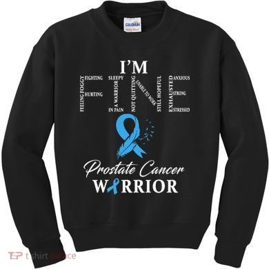 Prostate Cancer Warrior Im Fine Kids Sweatshirt