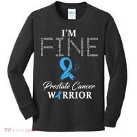 Prostate Cancer Warrior Im Fine Kids Long Sleeve Shirt thumb 0