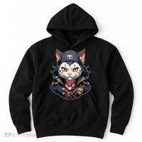 Pirate Cat With Bandana Hoodie thumb 0