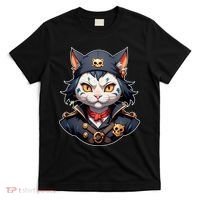 Pirate Cat With Bandana T-Shirt thumb 0