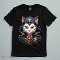 Pirate Cat With Bandana T-Shirt thumb 5