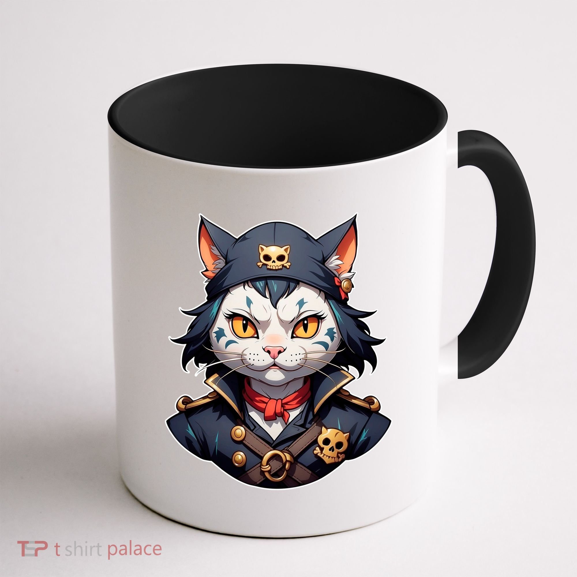 Pirate Cat With Bandana Coffee Mug