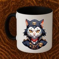 Pirate Cat With Bandana Coffee Mug thumb 2
