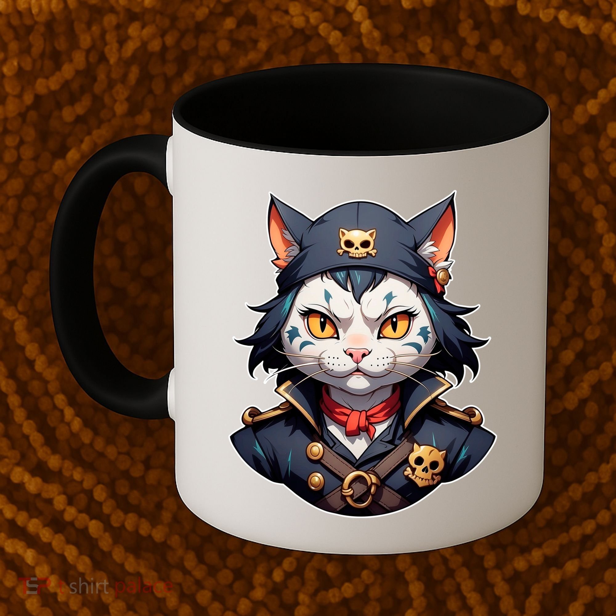 Pirate Cat With Bandana Coffee Mug