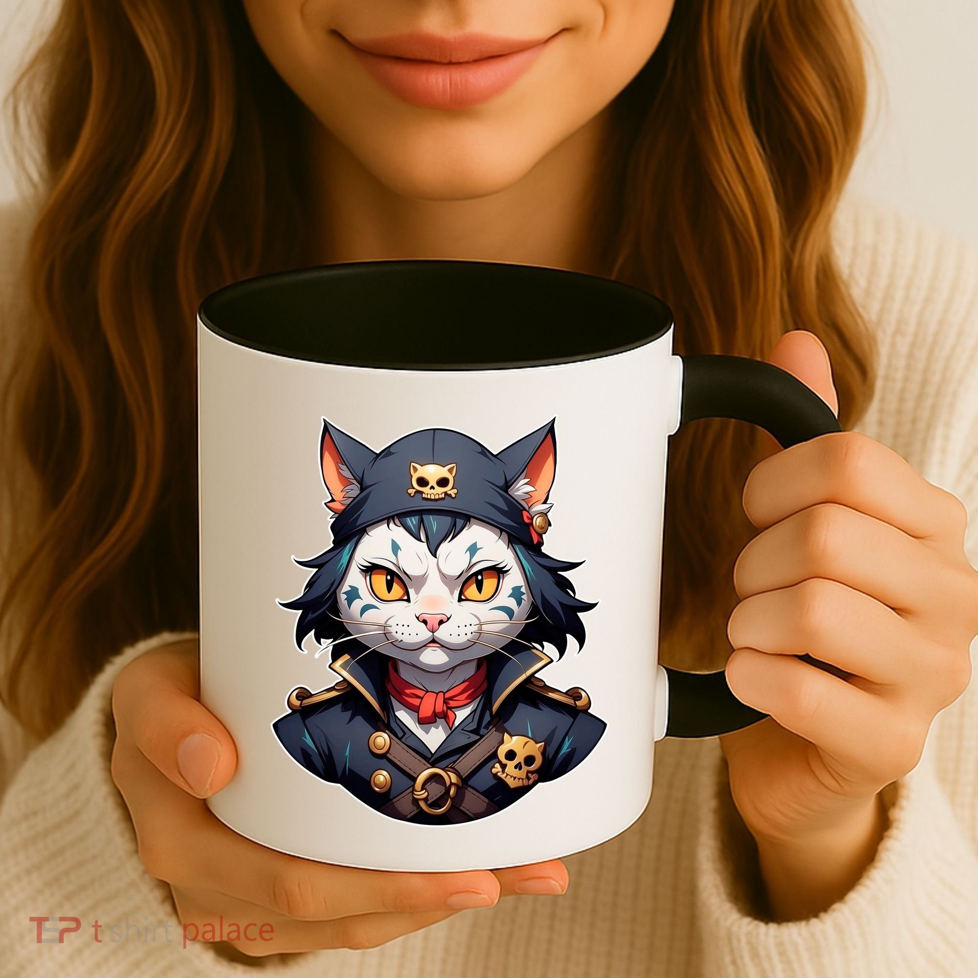 Pirate Cat With Bandana Coffee Mug