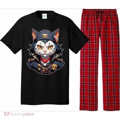 Pirate Cat With Bandana Pajama Set