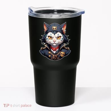 Pirate Cat With Bandana Tumbler