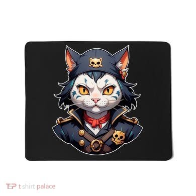 Pirate Cat With Bandana Mousepad