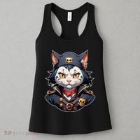 Pirate Cat With Bandana Women's Tank Top thumb 3