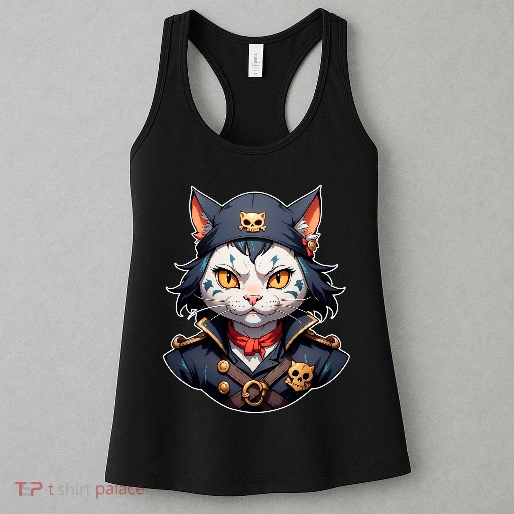 Pirate Cat With Bandana Women's Tank Top